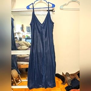 Old Navy XL Velvet Blue Strappy Maxi Dress